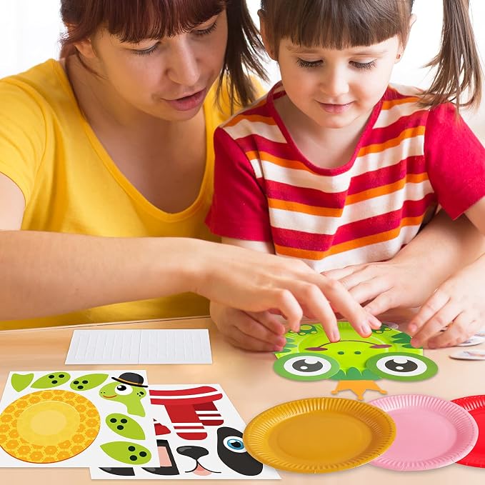 V-Opitos Arts and Crafts Kits for Kids, 24 Pack Simple Animal Paper Plate Crafts for Toddler Age of 2, 3, 4, 5 Years Old, Fun Preschool Classroom Activity Project for Boy & Girl - Image 5