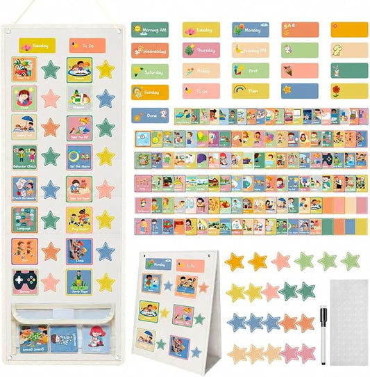 White Visual Schedule for Kids with Autism - 174 Picture Cards by Unknown
