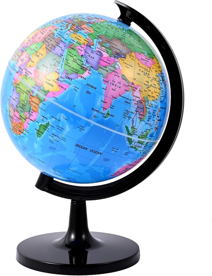 Wizdar 8'' World Globe for Kids Learning by ForYourBetterLife