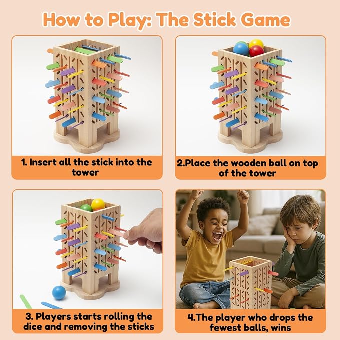 Wooden Montessori Toys for Sorting & Fine Motor Skills, Ages 3-6 - Image 4