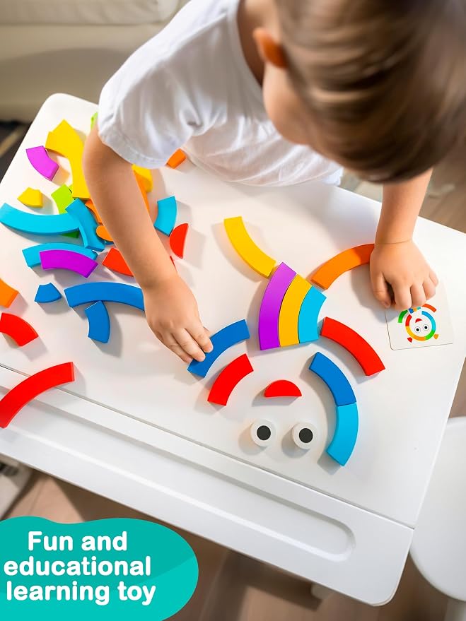 Montessori toys Wooden Pattern Blocks Tangrams for Kids 3-5 Years Old XL - Image 3