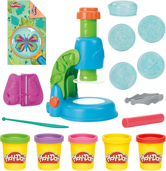 Play-Doh Light & Look Microscope for Kids, Electronic Preschool Toys for Girls & Boys, 9 Accessories & 5 Colors, Back to School Gifts, Ages 3+ by Unknown