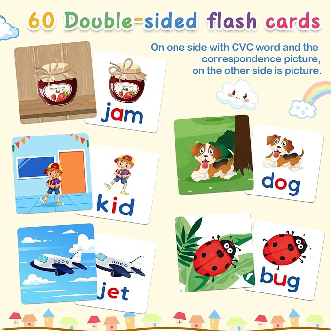 CVC Word Spelling Games, Learning Toys Gifts for 3 4 5 6 Year Old Kids - Image 3