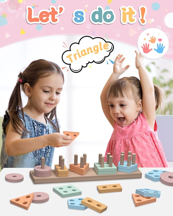 Montessori Sensory Toys for 1 2 Year Old Boy Girl Gifts, Puzzle for Toddler - Image 2