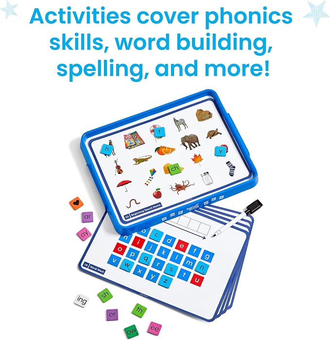 hand2mind Advancing Phonics Word Work Student Set, 112 Magnetic Letter Tiles, Kindergarten Phonics Manipulatives for Elementary School, Dry Erase Activity Tray, Science of Reading Classroom Materials - Image 5