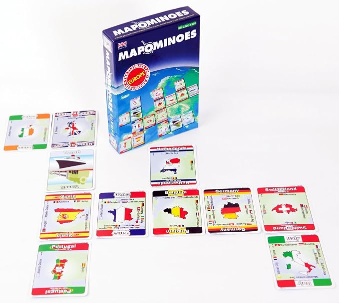 MAPOMINOES Europe – The Ultimate Geography Game – Fun and Educational Travel Card Game About Connecting European Countries for Kids Teens and Adults. Like Dominoes with maps. - Image 5