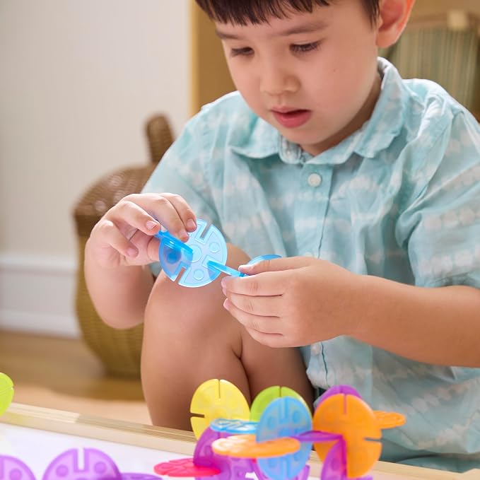 Guidecraft Interlox Discs - 96 Piece Set: Kids STEM Learning and Construction Toy, Creative and Educational Building Set for Toddlers - Image 5