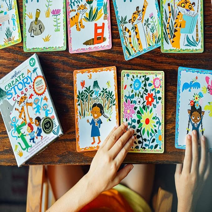 eeBoo: Volcano Island Create a Story Pre-Literacy Cards, 36 Cards with Colorful Characters, Encourages Imagination, for Ages 3 and up - Image 6