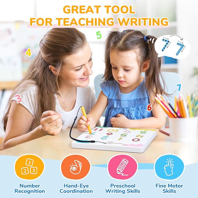 JoyCat Magnetic Number Tracing Board, Double-Sided Numbers 1-20 for Kids - Image 5