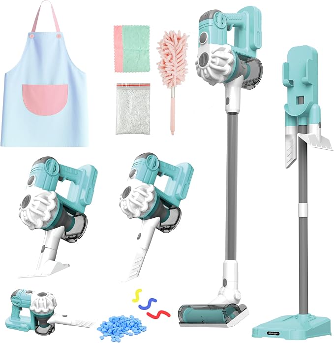 SMILESSKIDDO 3-in-1 Kids Vacuum that Really Works, Toy Vacuum for Kids by SMILESSKIDDO