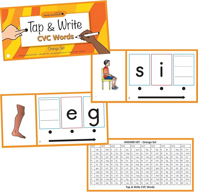 Really Good Stuff Tap and Write CVC Words, 120 Cards - Image 5