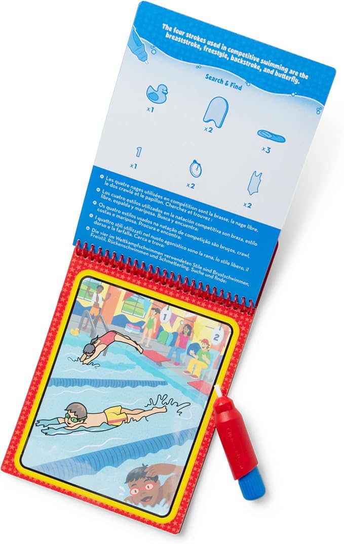 Melissa & Doug On The Go Water Wow! Reusable Water-Reveal Coloring Activity Pad – Sports - Image 3