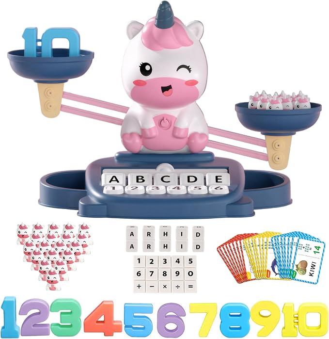 Snugzy Unicorns Balance Counting Toys Math Game Montessori Toys Learning Games for Kids Educational Toy Gifts for Boys Girls Age 5-7 by Unknown