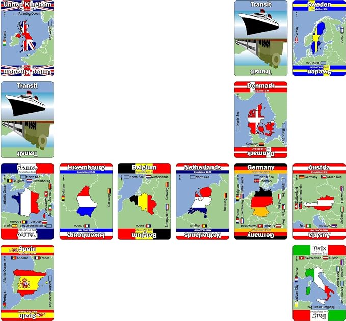 MAPOMINOES Europe – The Ultimate Geography Game – Fun and Educational Travel Card Game About Connecting European Countries for Kids Teens and Adults. Like Dominoes with maps. - Image 3