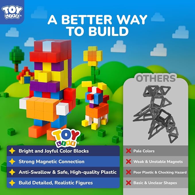 TOY Life Primary Magnetic Blocks, 80-Piece STEM Set, Ages 3-8 - Image 4