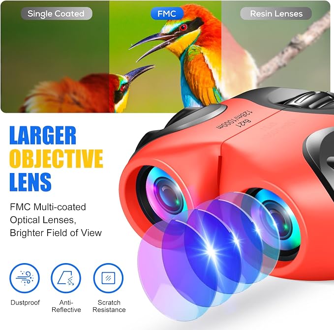 LET'S GO! Binocular for Kids, Compact High Resolution Shockproof Binoculars - Image 6
