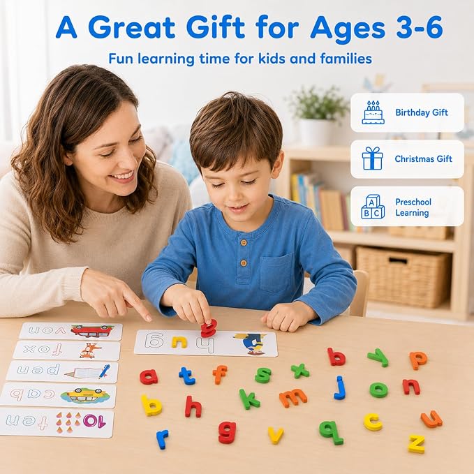 Learning Toys for Boys Girls Age 3 4 5 6, See & Spell CVC Word Spelling Toy - Image 6