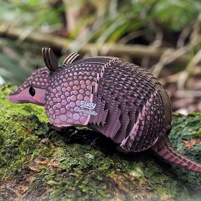 Eugy Armadillo 3D Puzzle - 42 Piece Eco-Friendly Educational Toy Puzzle for Boys, Girls & Kids Ages 6+