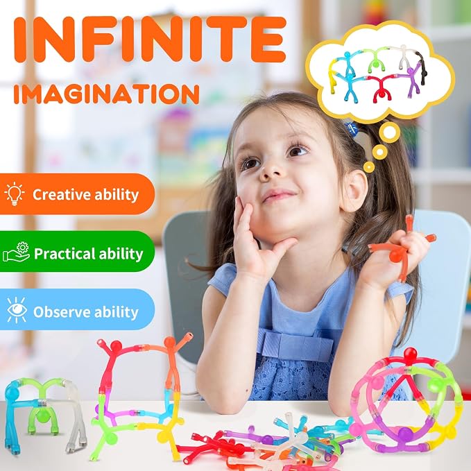 48pcs Magnetic People Figures for Kids 3-8 Travel STEM Fidget Toy - Image 2