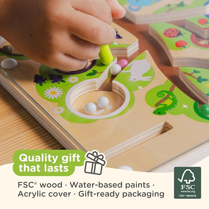 Nene Toys Color Tree Maze – Montessori Magnetic Board for Toddlers 2 3 4 5 Years – Wooden Color & Number Sorting Game – Fine Motor Skills Toy for Preschool Kids – Travel Busy Board Educational Toy - Image 6