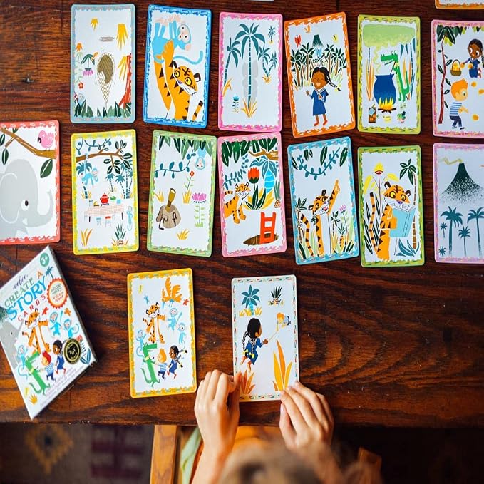 eeBoo: Volcano Island Create a Story Pre-Literacy Cards, 36 Cards with Colorful Characters, Encourages Imagination, for Ages 3 and up - Image 7