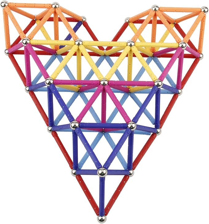 160 Pcs Magnet Building Sticks Kids Toys, Lengthen Magnetic Construction Building Blocks Set 3D Brain Training Learning Educational DIY STEM Toys - Image 3