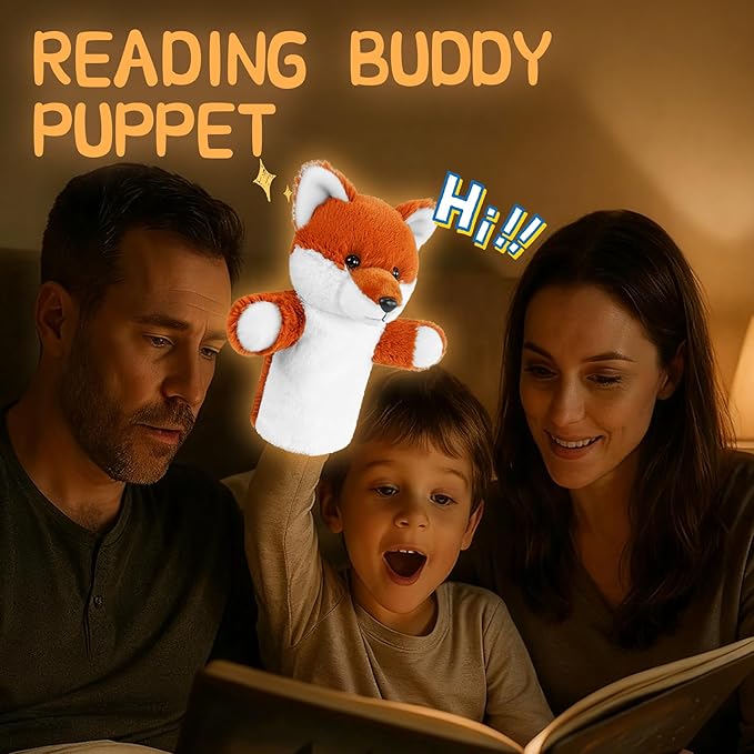 Animal Puppet for Toddlers Creative Storytelling Tool Soft Washable Fabric Preschool Education Interactive Role Play Forest Animal Fox
