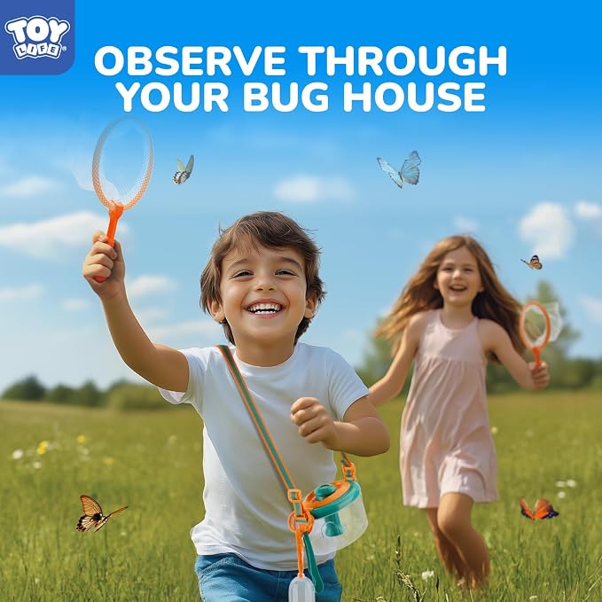 TOY Life Bug Catcher for Kids Outdoor Toys with Butterfly Net, Kids Binoculars, Magnifying Glass, Bug Habitat with Magnified Viewer & Bug Toys Tweezers, Insects Bug Catching Kit Outdoor Explorer Kit - Image 6