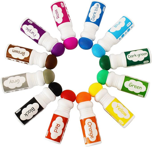 Yuanhe Bingo Daubers Dot Markers - Paint Dotters for Toddlers and Kids Art Supply, Set of 48 Pack (12 Colors)