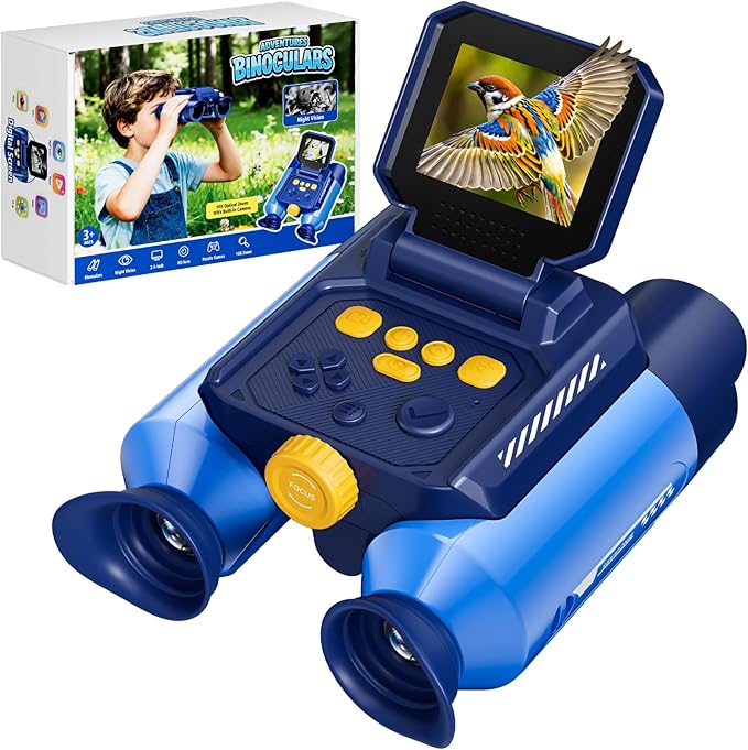 Binoculars for Kids with Night Vision - 48MP FHD Digital Camera Telescope by KidsBorescope