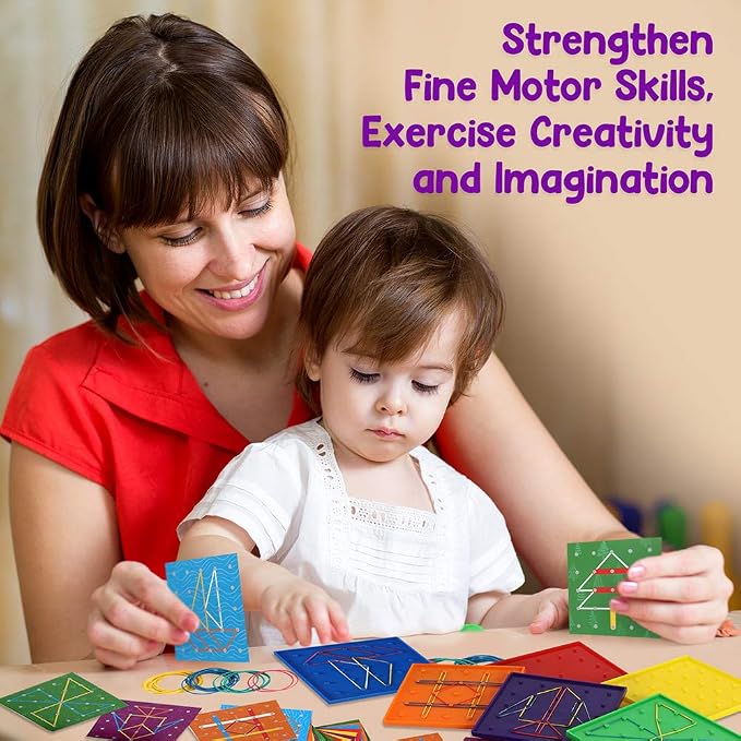 6 Pack Double-Sided Geoboard Math Preschool Classroom Manipulative for Kids - Image 8