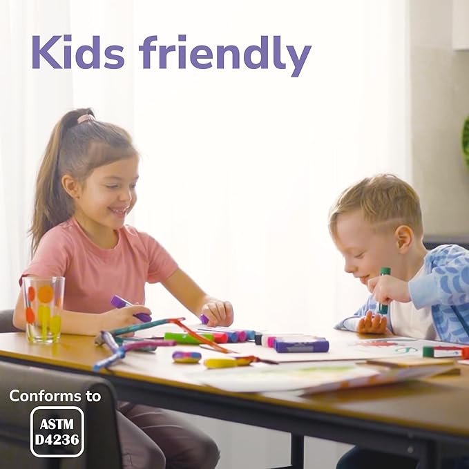 Zenacolor Tempera Paint Sticks - 12 Colors Kids Paints - Non-Toxic Washable Paint Sticks for Kids - Mess Free Quick Drying Art Supplies for Toddlers