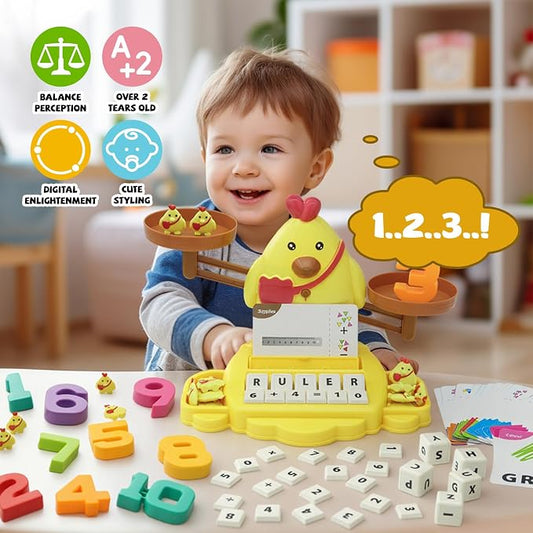 Snugzy Chicken Balance Counting Toys Math Game Montessori Toys Learning Games for Kids Educational Toy Gifts for Boys Girls Age 5-7 - Image 2