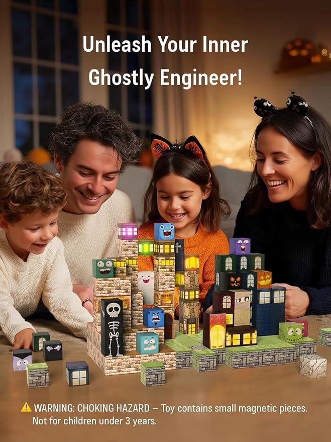 Veecafiodi 137PCS Magnetic Building Blocks with Lights, Magnetic Blocks Building Set for Kids Ages 4-8, STEM Building Toys for Boys Girls, Birthday Gift - Image 5