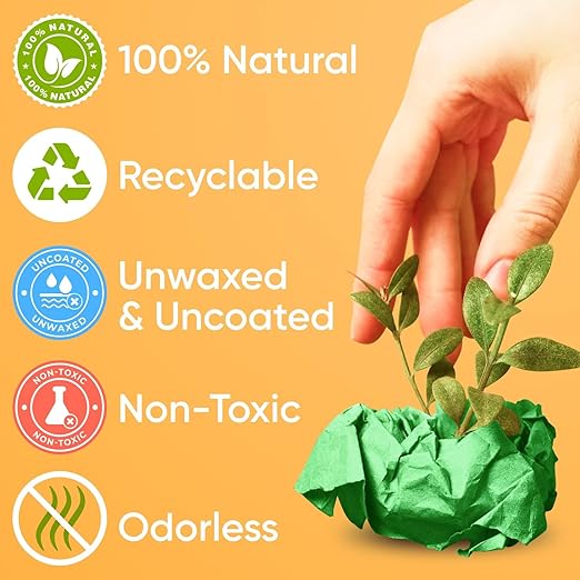 9" x 1200" USA-Made Green Kraft Paper Roll, 45 Lbs/66 GSM Thickness, American Quality Colored Roll Paper for School, Bulletin Board, Crafts - Odorless, Non-Toxic, Safe for Kids