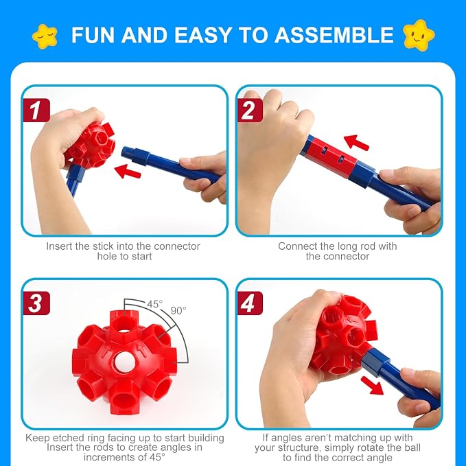 Fort Building Kit for Kids,STEM Construction Toys, Educational Gift for 4 5 6 7 8 9 10 11 12 Years Old Boys and Girls,Ultimate Creative Set for Indoor & Outdoors Activity,200 Pcs,Original - Image 2