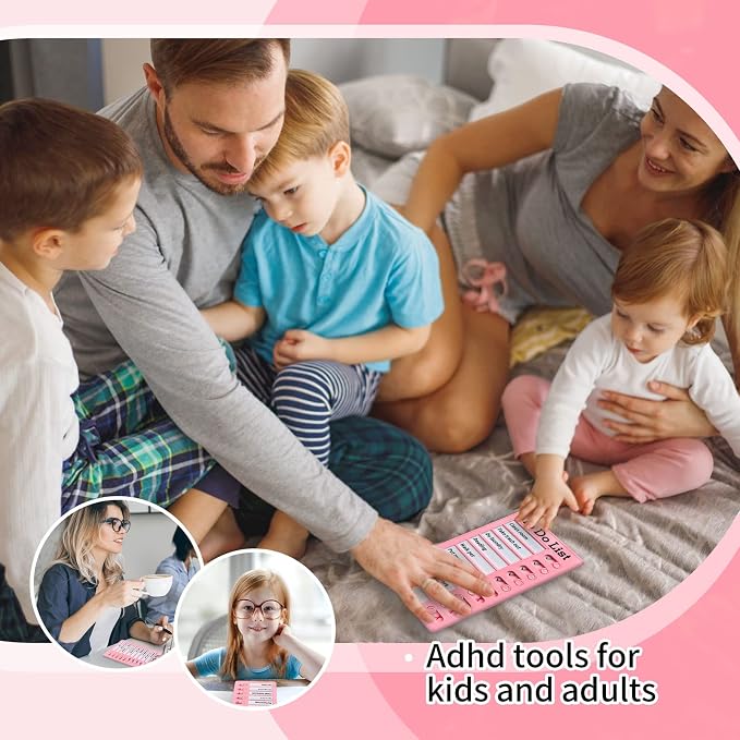 Chore Chart for Kids,To Do List, Daily Routine Chart, and Schedule Board-Checklist and Portable Memo for Efficient Task Management and Planning (pink) - Image 5
