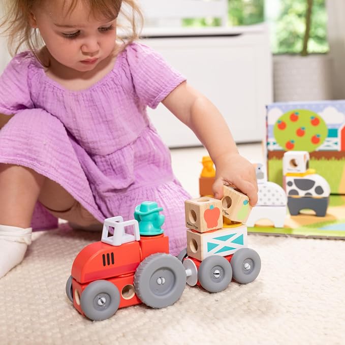 Melissa & Doug Blockables Farm & Farm Friends 2-Pack Bundle Set - Image 5