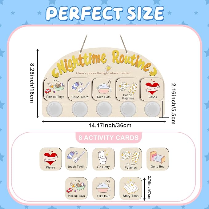 Bedtime Routine Chart for Toddlers, Visual Schedule Chart - Image 7