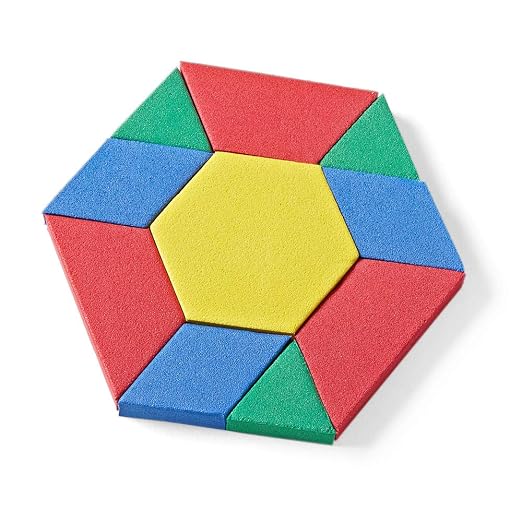 hand2mind Foam Pattern Blocks, Foam Shapes, Geometric Shapes for Kids, Pattern Play, Toddler Pattern Blocks, Shapes for Kindergarten, 3D Shapes Manipulatives, Sorting Math (Set of 100) - Image 7