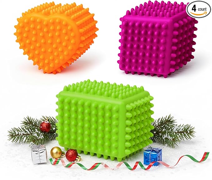 Spiky Baby Balls Soft Textured Teething Toys for Babies 6–12 Months, Tactile Sensory Balls for Learning & Grasping – Montessori Development Toys for Infants & Toddlers