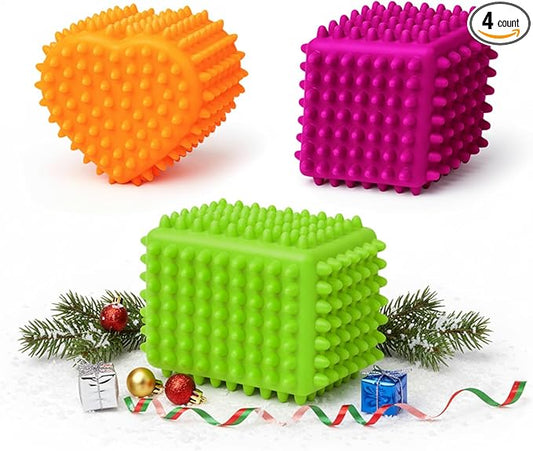 Spiky Baby Balls Soft Textured Teething Toys for Babies 6–12 Months, Tactile Sensory Balls for Learning & Grasping – Montessori Development Toys for Infants & Toddlers