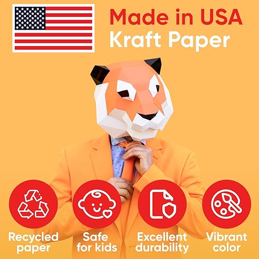 9" x 1200" USA-Made Yellow Kraft Paper Roll, 45 Lbs/66 GSM Thickness, American Quality Colored Roll Paper for School, Bulletin Board, Crafts - Odorless, Non-Toxic, Safe for Kids