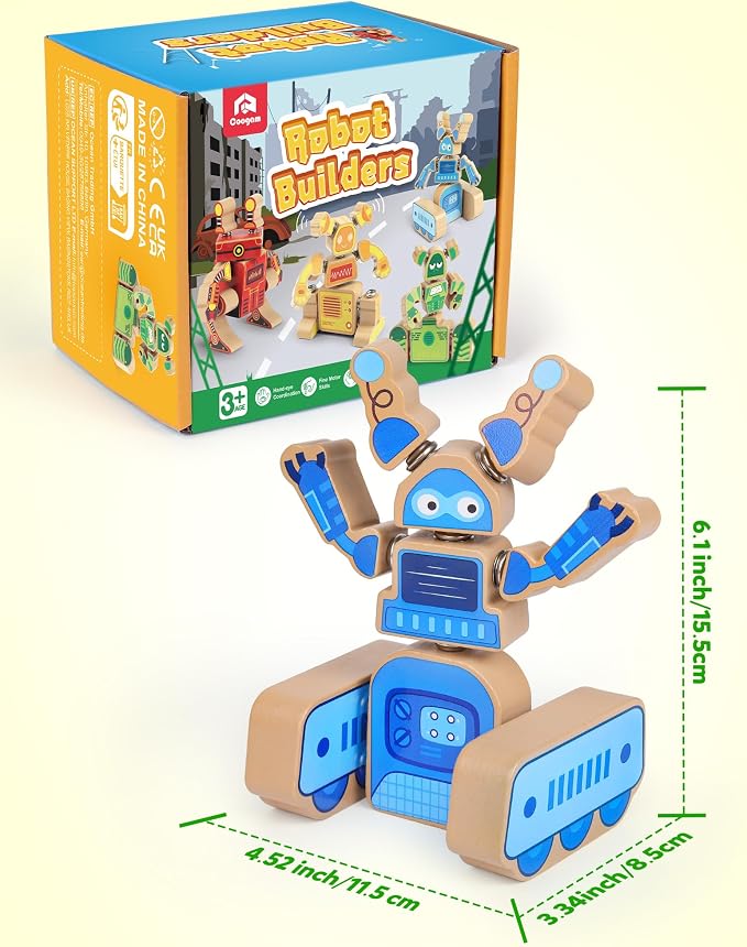 Coogam Fine Motor Building Robot Blocks for 3 4 5 Years Old Kids - Image 7