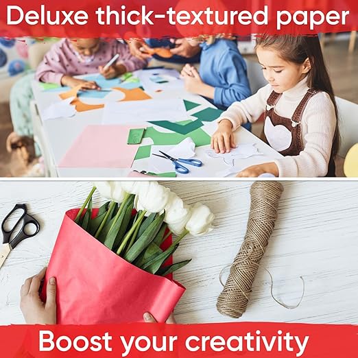 9" x 1200" USA-Made Orange Kraft Paper Roll, 45 Lbs/66 GSM Thickness, American Quality Colored Roll Paper for School, Bulletin Board, Crafts - Odorless, Non-Toxic, Safe for Kids