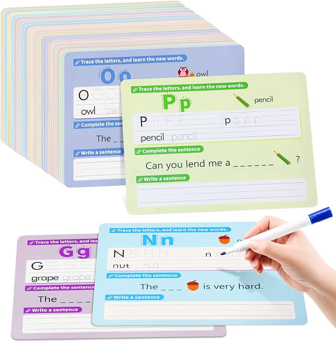 Alphabet & Number Practice Dry Erase Sheets A-Z Letters & Numbers 1-10 | Perfect for Preschool, Homeschool & Kindergarten by HenPisen