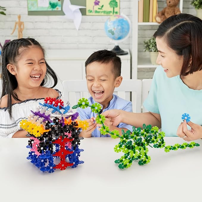 PicassoTiles Building Chips 600 Pieces Interlocking Construction Chips Creative Disc Block Toy Set STEM Learning Toys for Early Education and Child Brain Development Kids Boys Girls Age 3 and Up PTF60 - Image 2