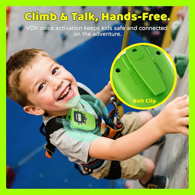 BATURU Walkie Talkies for Kids 3 Miles Long Range, Battery-Saving Walkie Talkie with Clear Sound, 22 Channels Kids Walkie Talkies 3 Pack, Stocking Stuffers for Girls Boys Age 5-10
