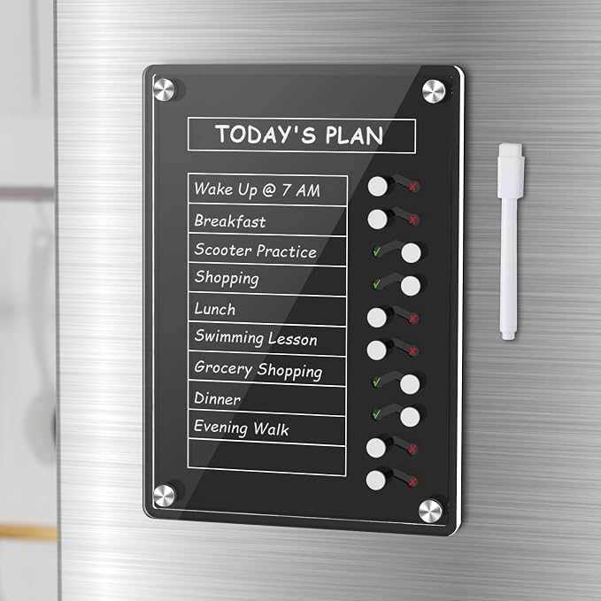 NiHome Chore Chart with Sliders,Magnetic to Do List Planning Board w/Stand by NiHome