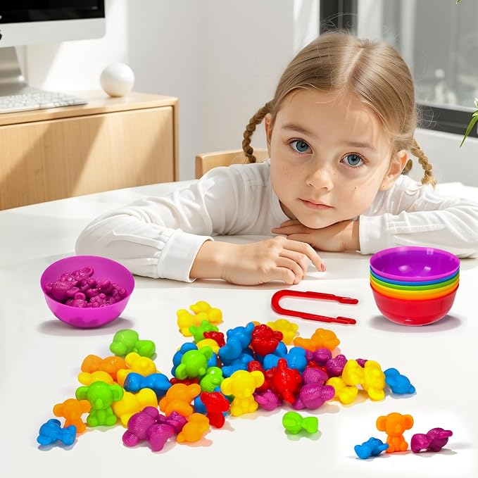 Pairez Toys Counting Toy for Toddlers, 60 Koala Counters with Sorting Bowls - Image 7